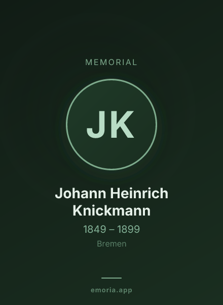 Memorial portrait of Johann Heinrich Knickmann