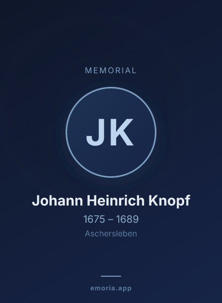 Memorial portrait of Johann Heinrich Knopf