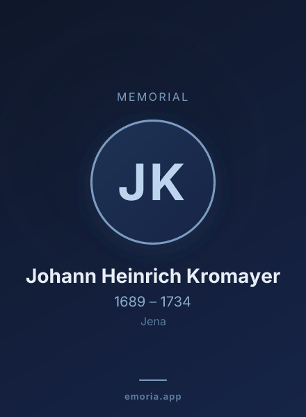 Memorial portrait of Johann Heinrich Kromayer