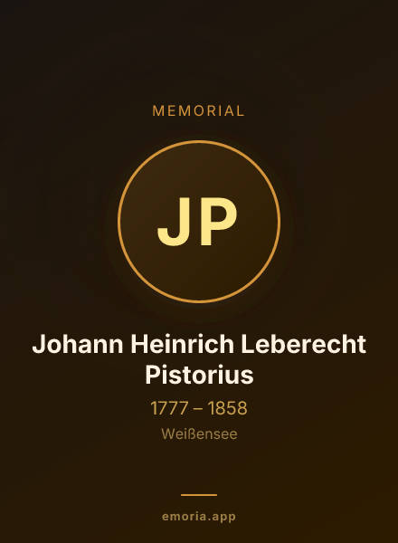 Memorial portrait of Johann Heinrich Leberecht Pistorius