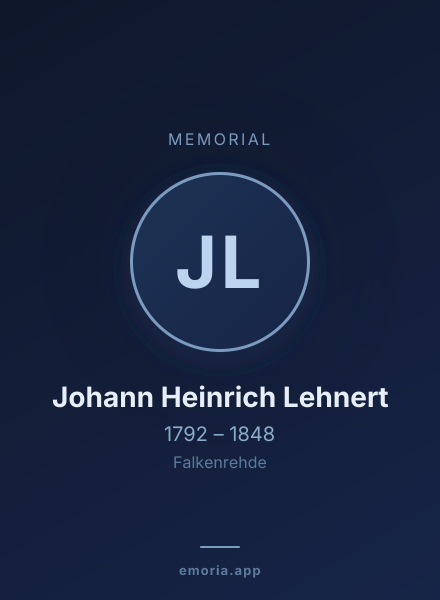 Memorial portrait of Johann Heinrich Lehnert