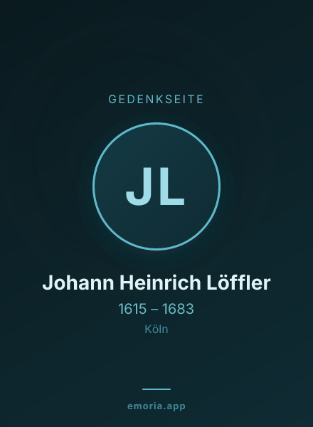 Gedenkportrait von Johann Heinrich Löffler