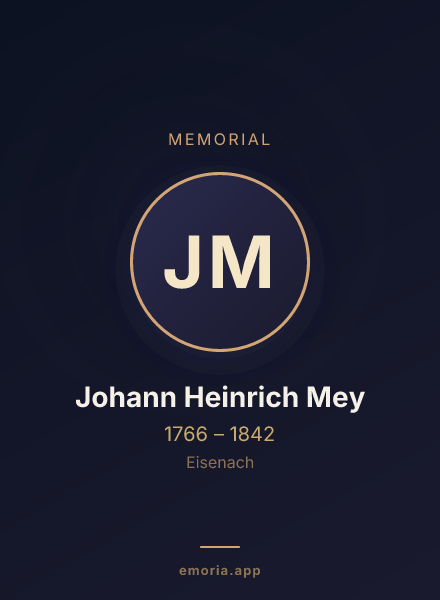 Memorial portrait of Johann Heinrich Mey