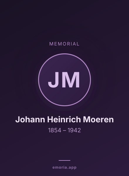 Memorial portrait of Johann Heinrich Moeren