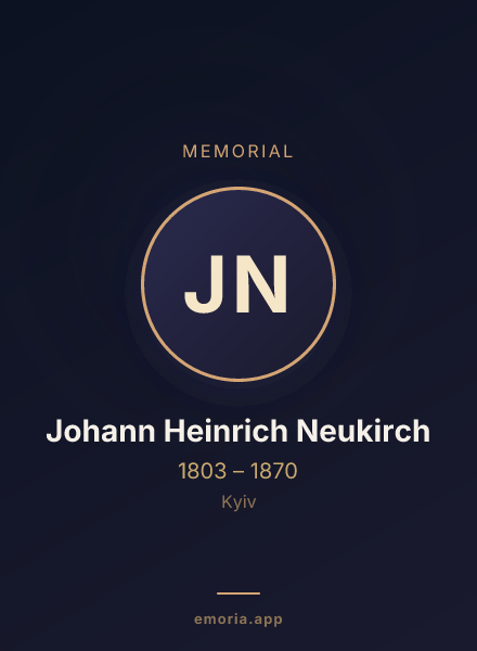 Memorial portrait of Johann Heinrich Neukirch