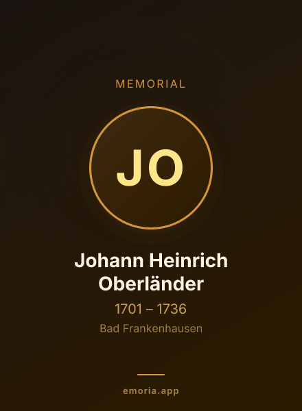 Memorial portrait of Johann Heinrich Oberländer