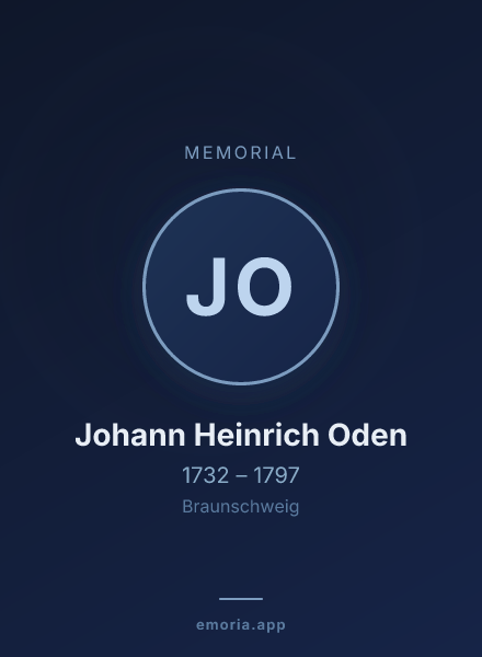 Memorial portrait of Johann Heinrich Oden