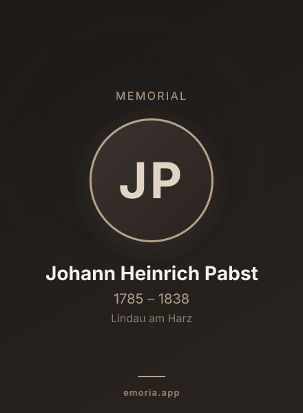 Memorial portrait of Johann Heinrich Pabst