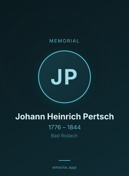 Memorial portrait of Johann Heinrich Pertsch