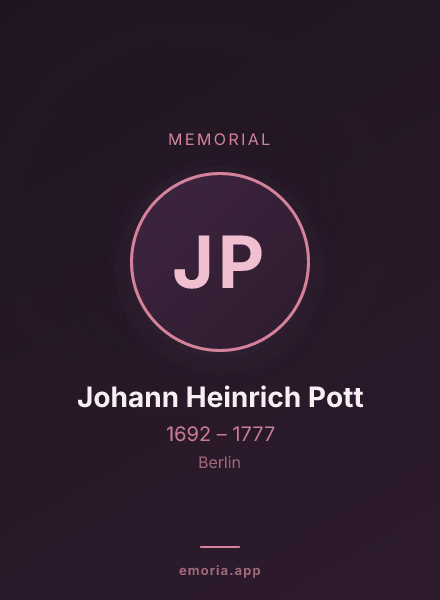 Memorial portrait of Johann Heinrich Pott