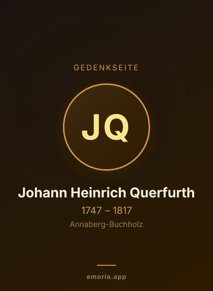 Gedenkportrait von Johann Heinrich Querfurth