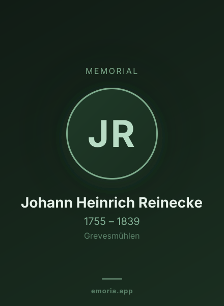 Memorial portrait of Johann Heinrich Reinecke