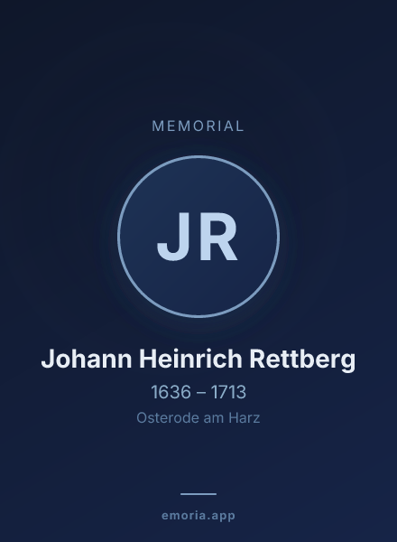 Memorial portrait of Johann Heinrich Rettberg