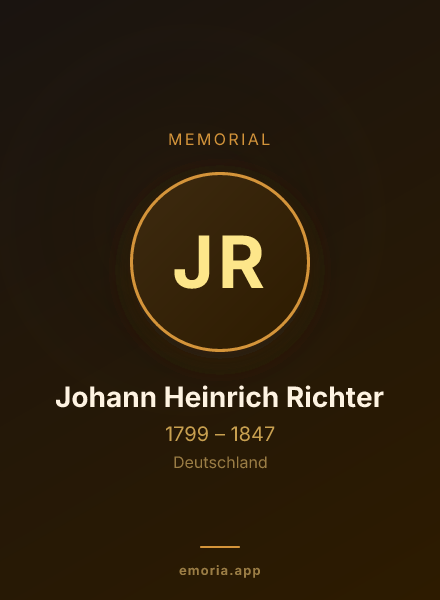 Memorial portrait of Johann Heinrich Richter