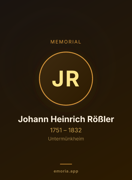 Memorial portrait of Johann Heinrich Rößler