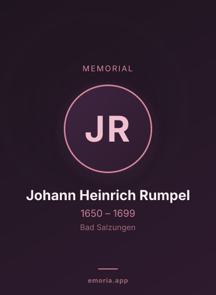 Memorial portrait of Johann Heinrich Rumpel