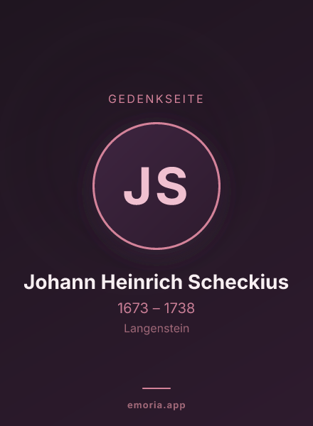 Gedenkportrait von Johann Heinrich Scheckius