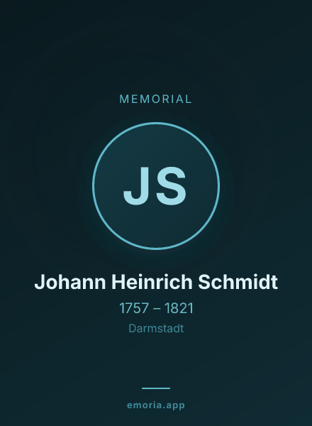 Memorial portrait of Johann Heinrich Schmidt