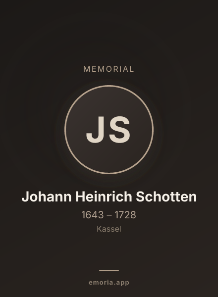 Memorial portrait of Johann Heinrich Schotten