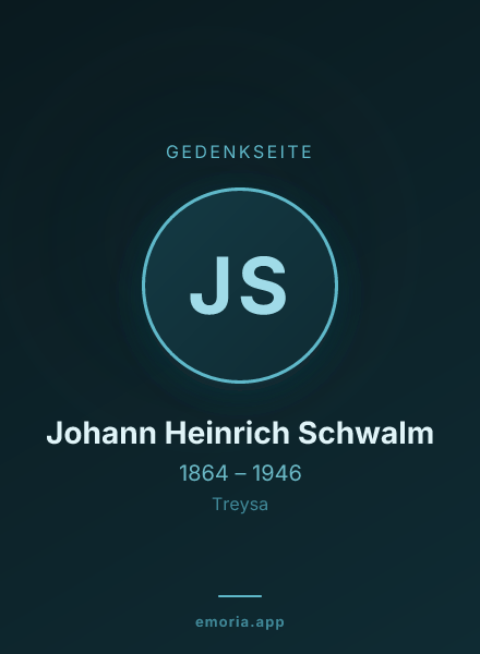 Gedenkportrait von Johann Heinrich Schwalm
