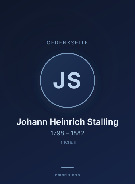 Gedenkportrait von Johann Heinrich Stalling
