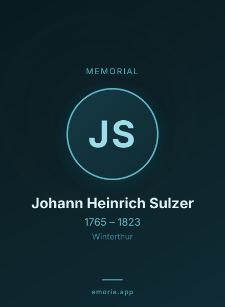 Memorial portrait of Johann Heinrich Sulzer