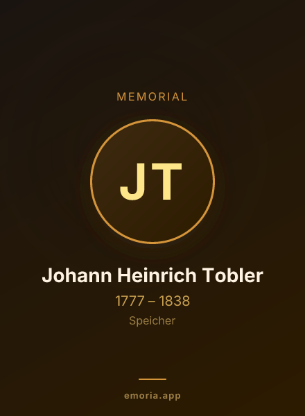 Memorial portrait of Johann Heinrich Tobler
