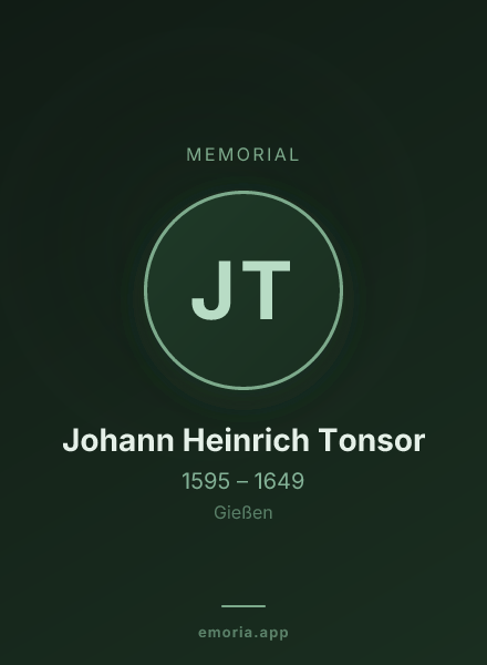 Memorial portrait of Johann Heinrich Tonsor