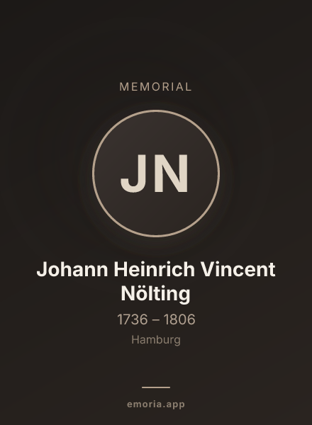 Memorial portrait of Johann Heinrich Vincent Nölting
