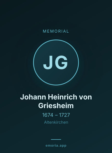 Memorial portrait of Johann Heinrich von Griesheim