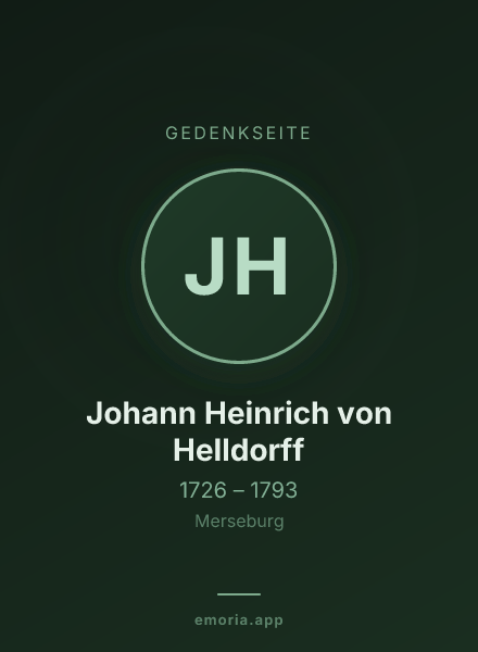 Gedenkportrait von Johann Heinrich von Helldorff