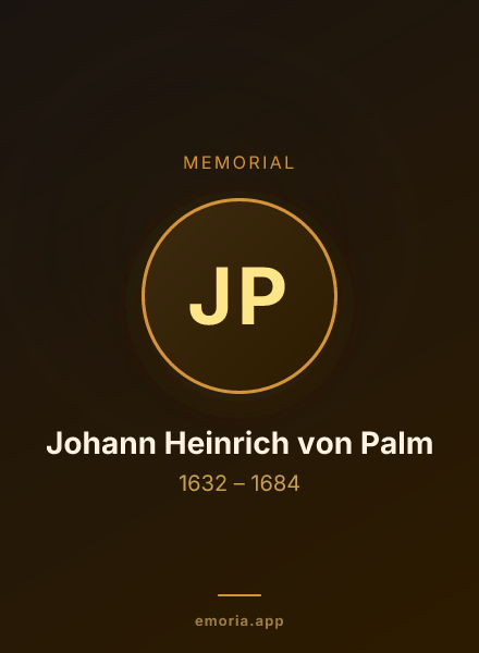 Memorial portrait of Johann Heinrich von Palm