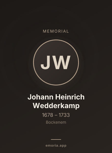 Memorial portrait of Johann Heinrich Wedderkamp