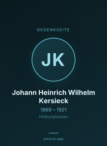 Gedenkportrait von Johann Heinrich Wilhelm Kersieck