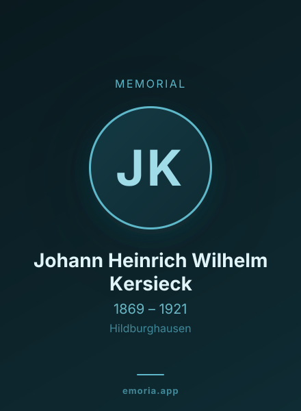 Memorial portrait of Johann Heinrich Wilhelm Kersieck
