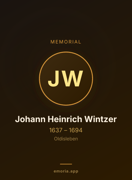 Memorial portrait of Johann Heinrich Wintzer