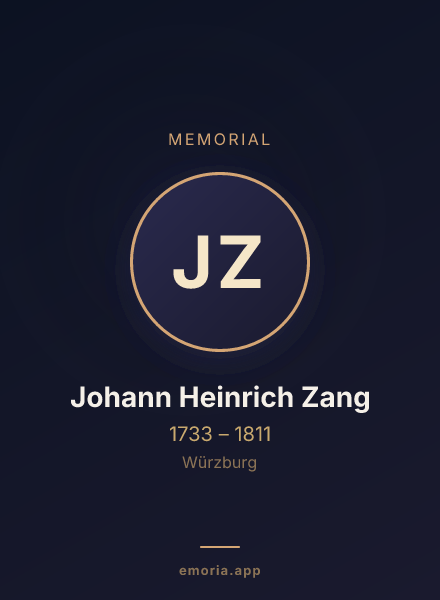 Memorial portrait of Johann Heinrich Zang