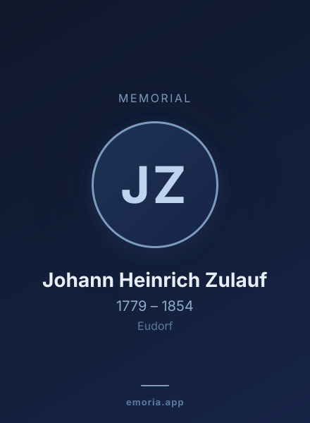 Memorial portrait of Johann Heinrich Zulauf