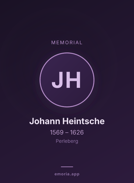Memorial portrait of Johann Heintsche