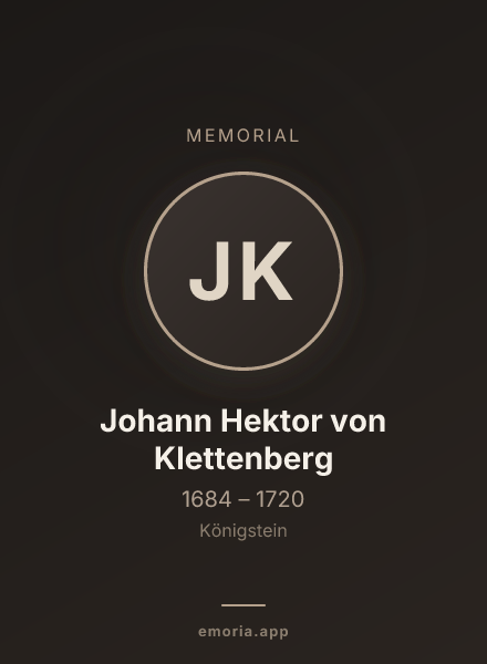 Memorial portrait of Johann Hektor von Klettenberg