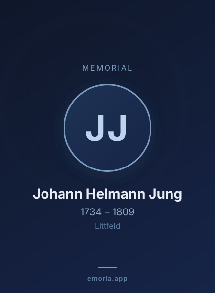 Memorial portrait of Johann Helmann Jung