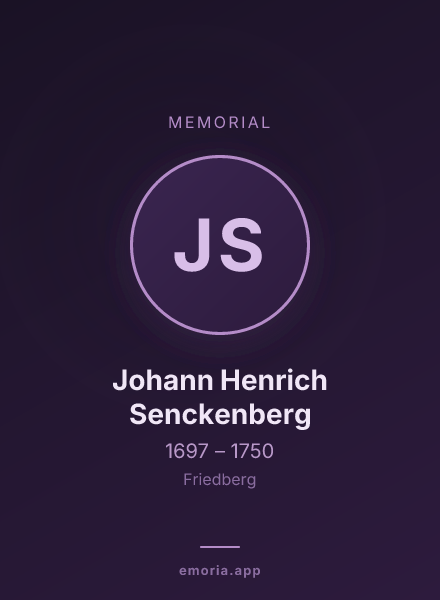 Memorial portrait of Johann Henrich Senckenberg