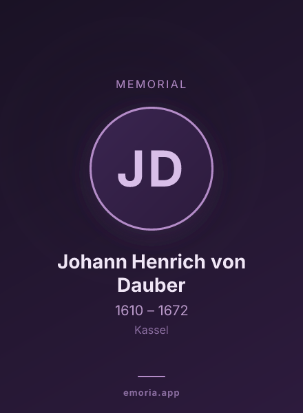 Memorial portrait of Johann Henrich von Dauber