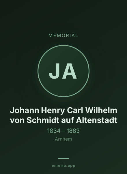 Memorial portrait of Johann Henry Carl Wilhelm von Schmidt auf Altenstadt