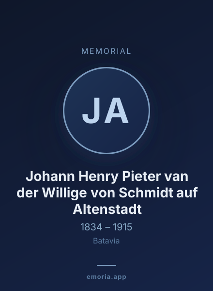 Memorial portrait of Johann Henry Pieter van der Willige von Schmidt auf Altenstadt