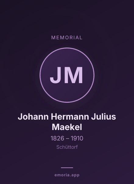 Memorial portrait of Johann Hermann Julius Maekel