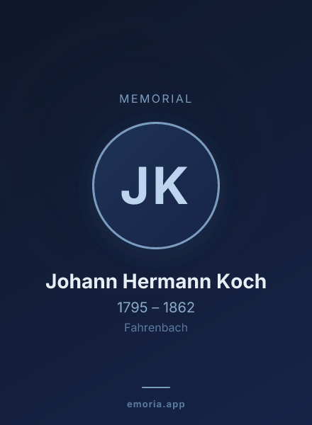 Memorial portrait of Johann Hermann Koch