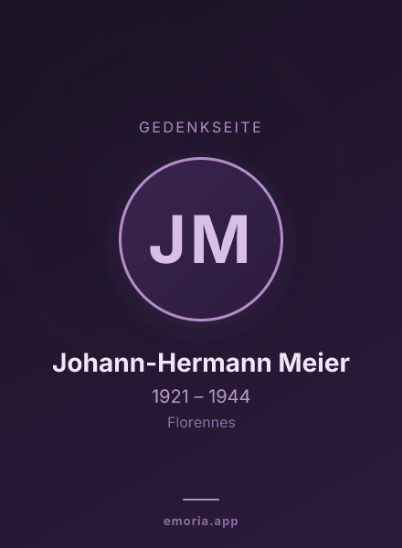 Gedenkportrait von Johann-Hermann Meier