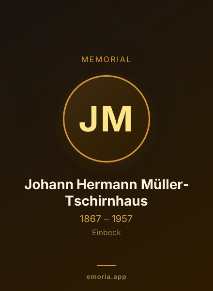 Memorial portrait of Johann Hermann Müller-Tschirnhaus