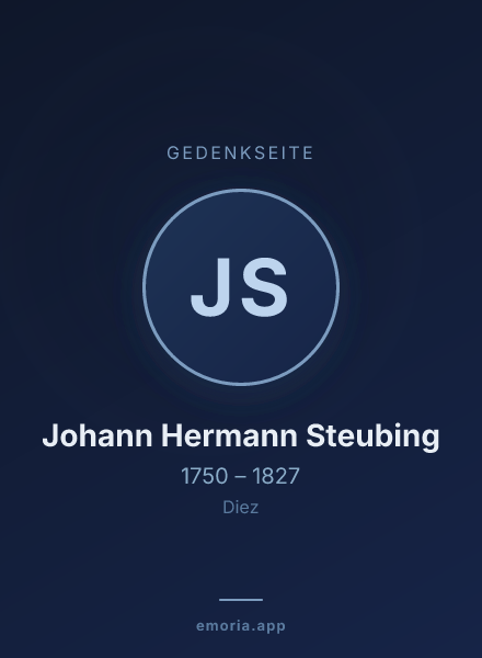 Gedenkportrait von Johann Hermann Steubing